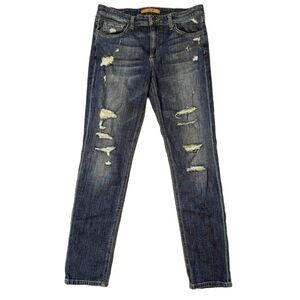 Joes Jeans Women’s Jesenia Distressed Medium Wash Straight Leg Jeans- Size 28